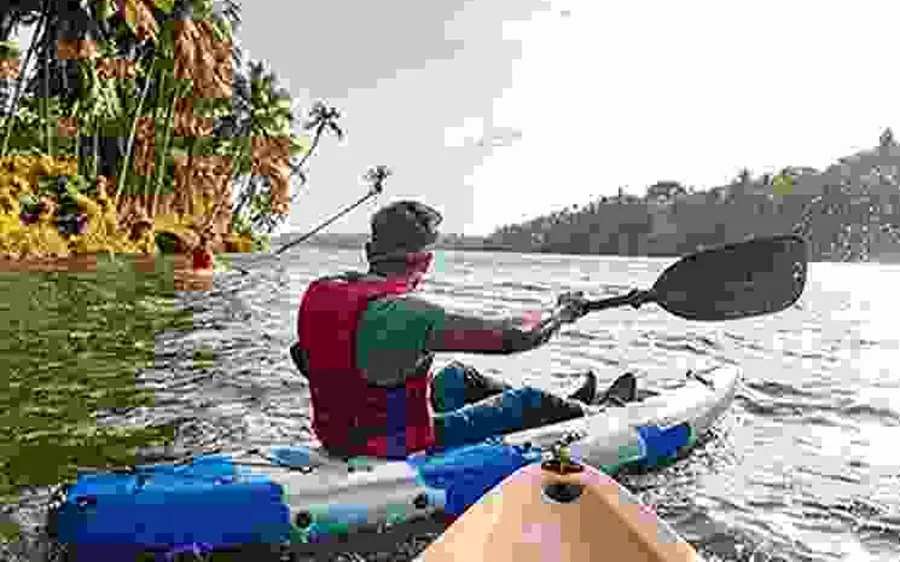 Kayaking on the Kali river near Dandeli