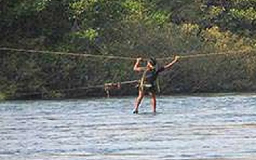 River crossing activity in Dandeli
