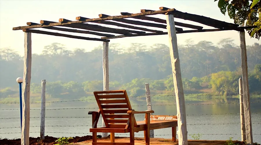 Riverside sit-out at Dandeli River Edge Resort