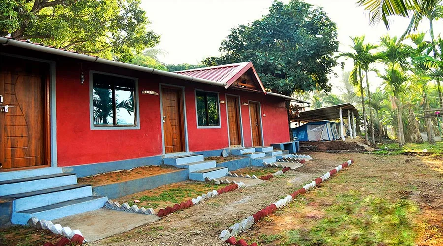 Cottage rooms at Dandeli River Edge Resort, Kerwad
