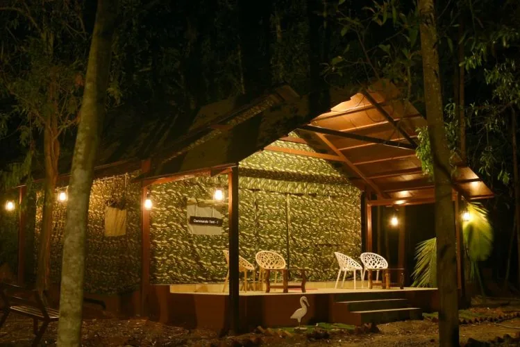 Commando tent with porch at Dew Drops Resort Dandeli