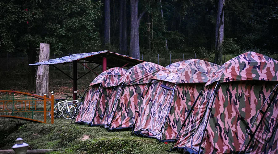 Jungle tent couple stay at Hidden Valley Dandeli