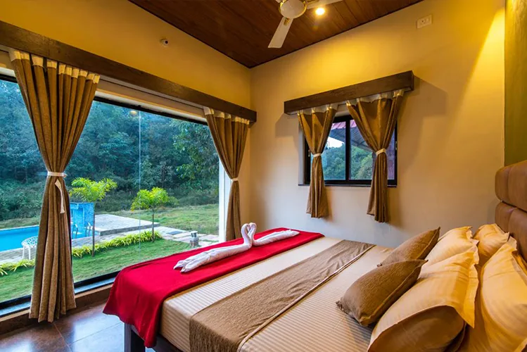 Cottage stay area at Tusker Trails Resort Dandeli