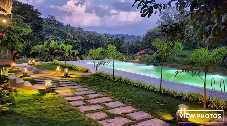 luxury swimming pool resort dandeli